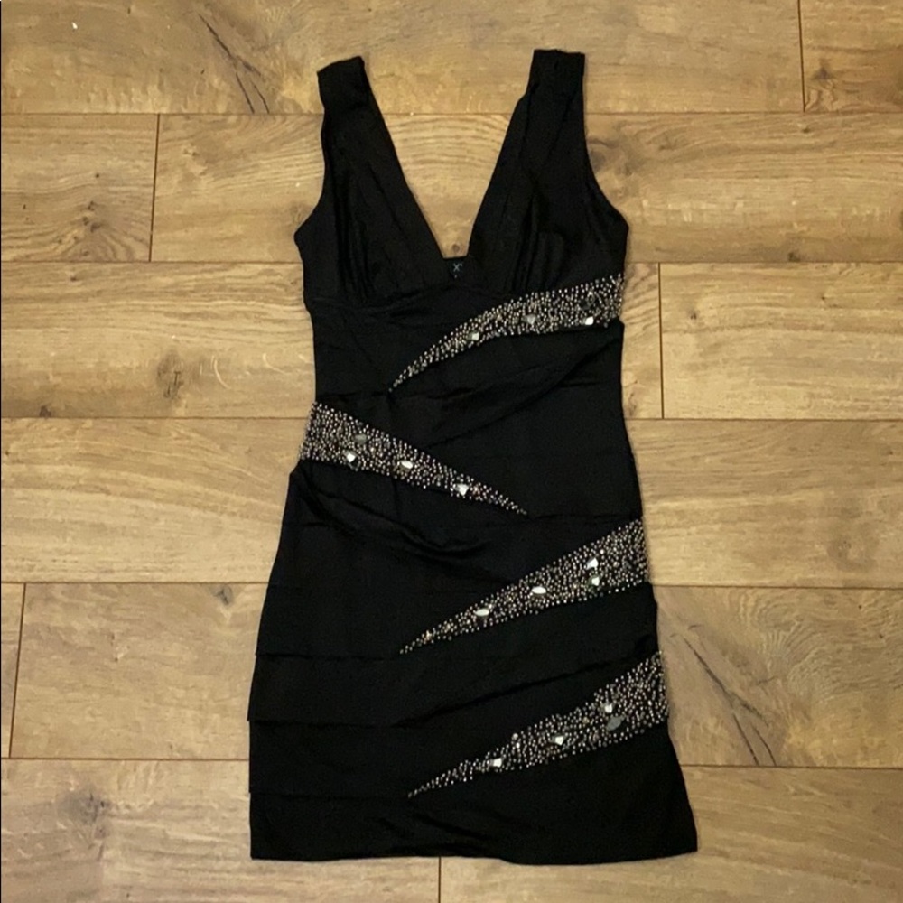 Forever 21 beaded black dress.